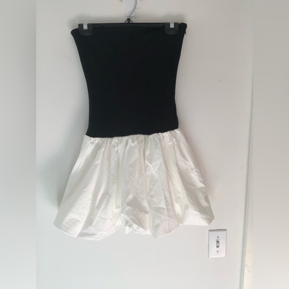 NWT Camila Coehlo Black and White Strapless Mini Bubble Skirt Dress Size XS - Picture 14 of 16